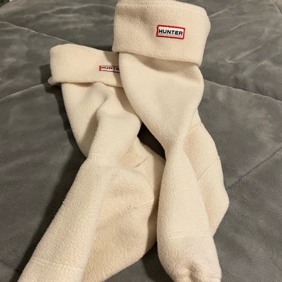 Hunter tall rain boot socks (white/cream) - Picture 4 of 5